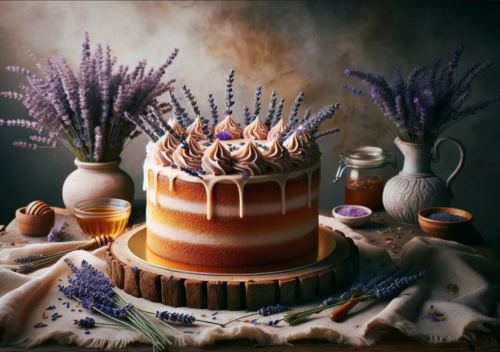 The AI Gourmet Honey Lavender Cake