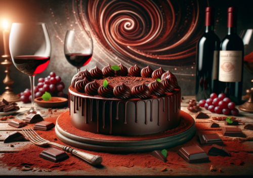 The AI Gourmet Red Wine Chocolate Cake