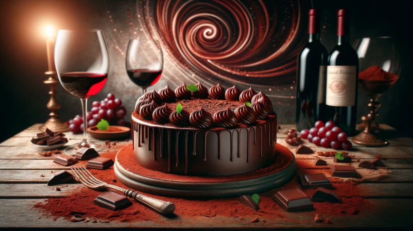 The AI Gourmet Red Wine Chocolate Cake