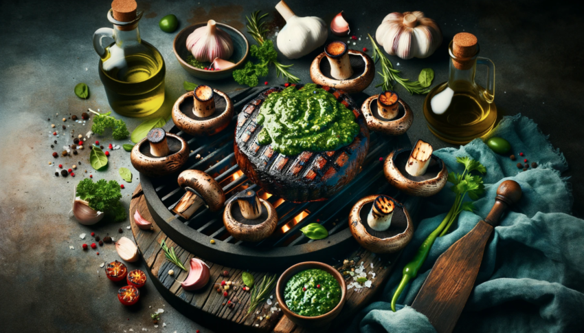 Grilled Portobello Steak With Chimichurri Sauce Recipe