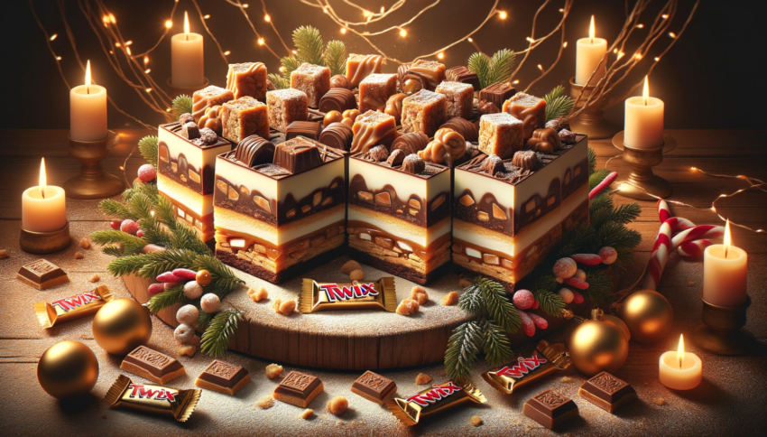 Twinkling Twixmas Toffee Bars