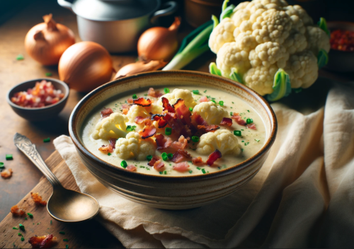 Cauliflower and Bacon Chowder