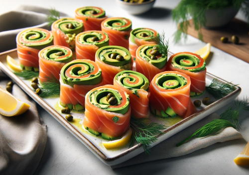 Smoked Salmon Avocado Roll-Ups