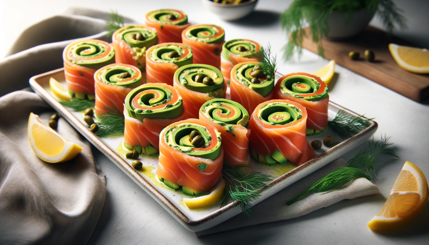 Smoked Salmon Avocado Roll-Ups