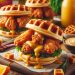 Honey Mustard Chicken and Waffle Sliders